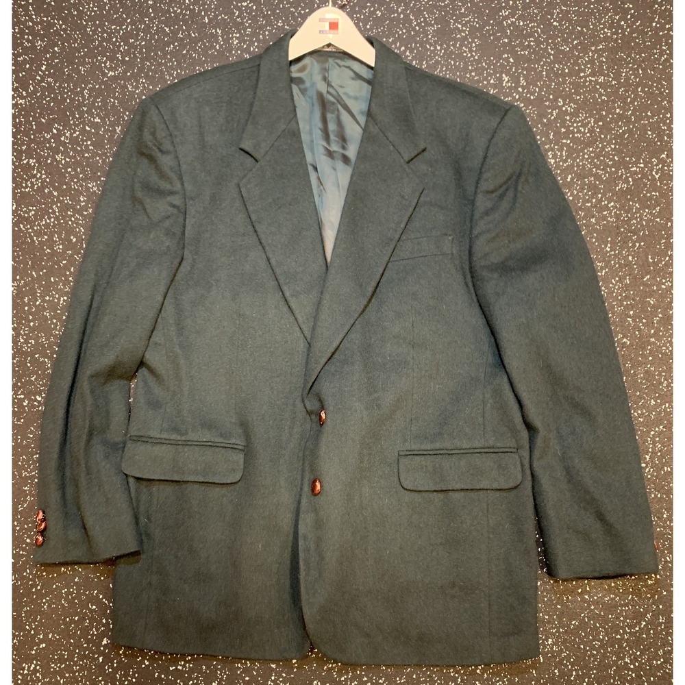 Tailors Row by Deansgate Mens 46L Green 100% Camel Hair 2 Button Jacket